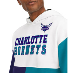 NBA - Charlotte Hornets Tommy Jeans Andrew Split Pullover Hoodie - White/Purple