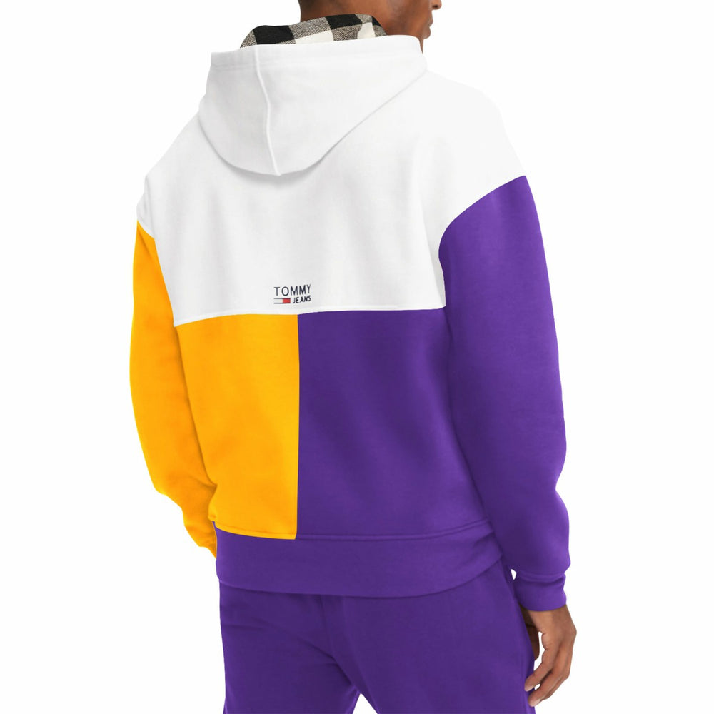 NBA - Los Angeles Lakers Tommy Jeans Andrew Split Pullover Hoodie - White/Purple