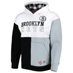 NBA - Brooklyn Nets Tommy Jeans Andrew Split Pullover Hoodie - White/Black
