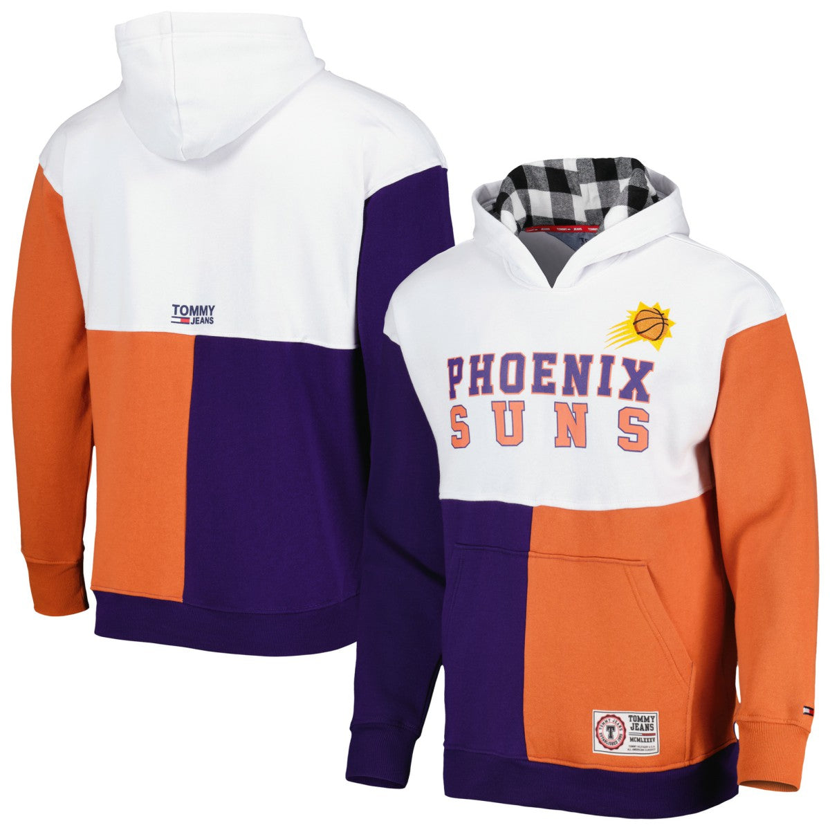NBA - Phoenix Suns Tommy Jeans Andrew Split Pullover Hoodie - White/Purple