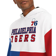 NBA - Philadelphia 76ers Tommy Jeans Andrew Split Pullover Hoodie - White/Red
