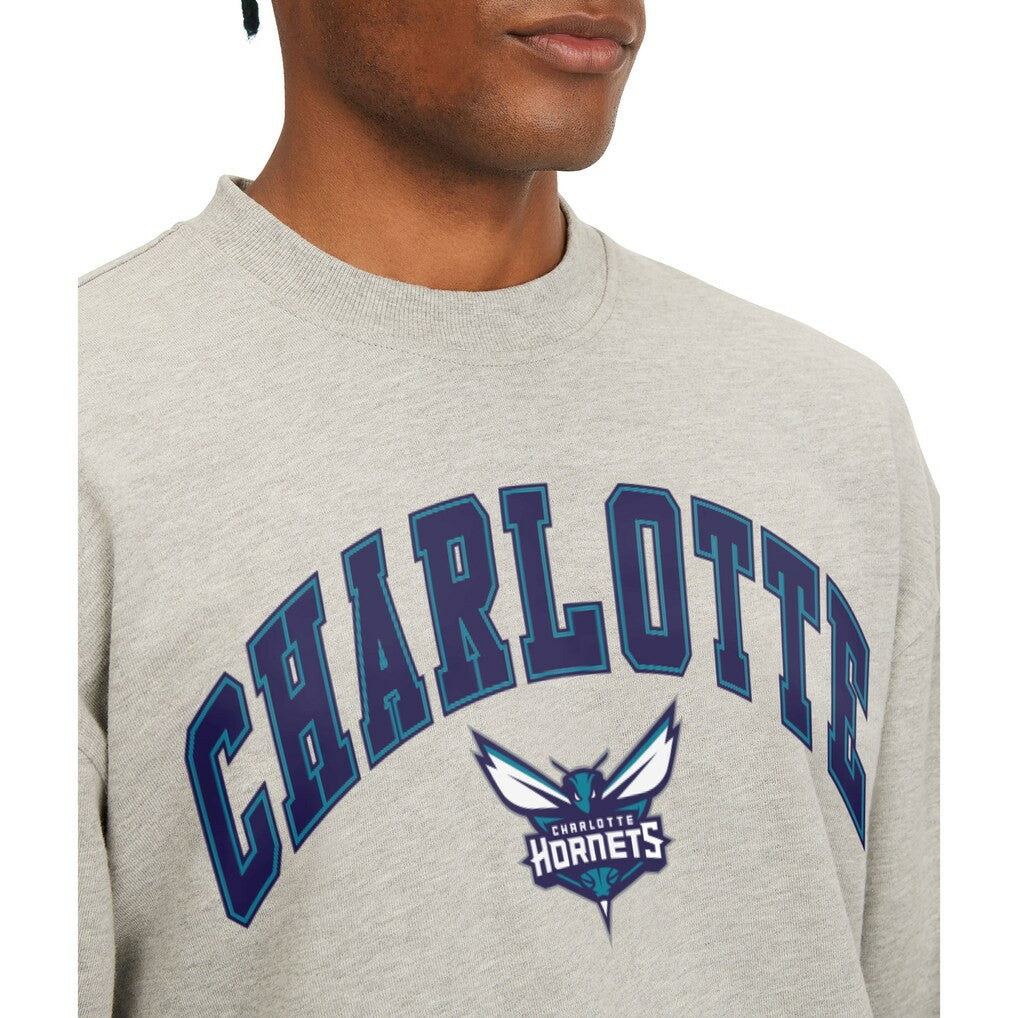 NBA - Charlotte Hornets Tommy Jeans James Patch Pullover Sweatshirt - Gray