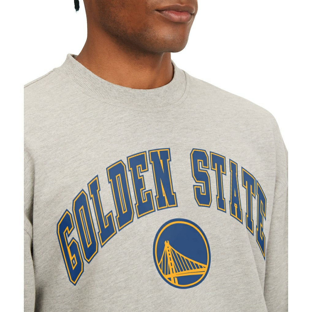 NBA - Golden State Warriors Tommy Jeans James Patch Pullover Sweatshirt - Gray