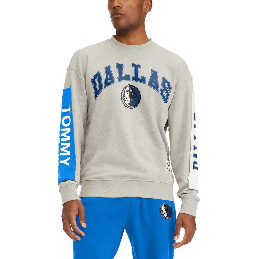 NBA - Dallas Mavericks Tommy Jeans James Patch Pullover Sweatshirt - Gray