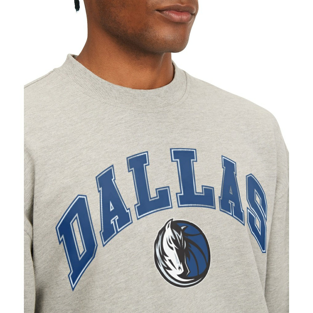 NBA - Dallas Mavericks Tommy Jeans James Patch Pullover Sweatshirt - Gray
