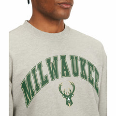 NBA - Milwaukee Bucks Tommy Jeans James Patch Pullover Sweatshirt - Gray