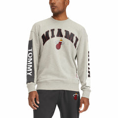NBA - Miami Heat Tommy Jeans James Patch Pullover Sweatshirt - Gray
