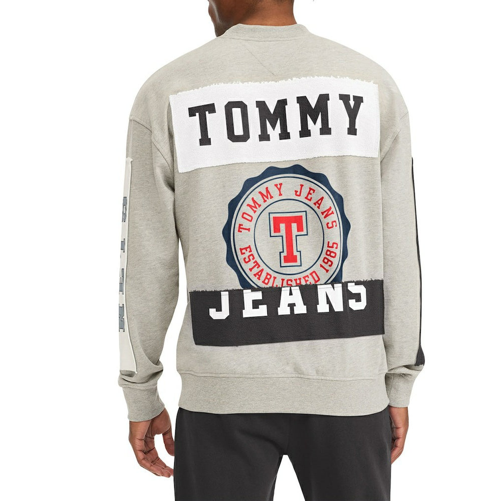 NBA - Brooklyn Nets Tommy Jeans James Patch Pullover Sweatshirt - Gray