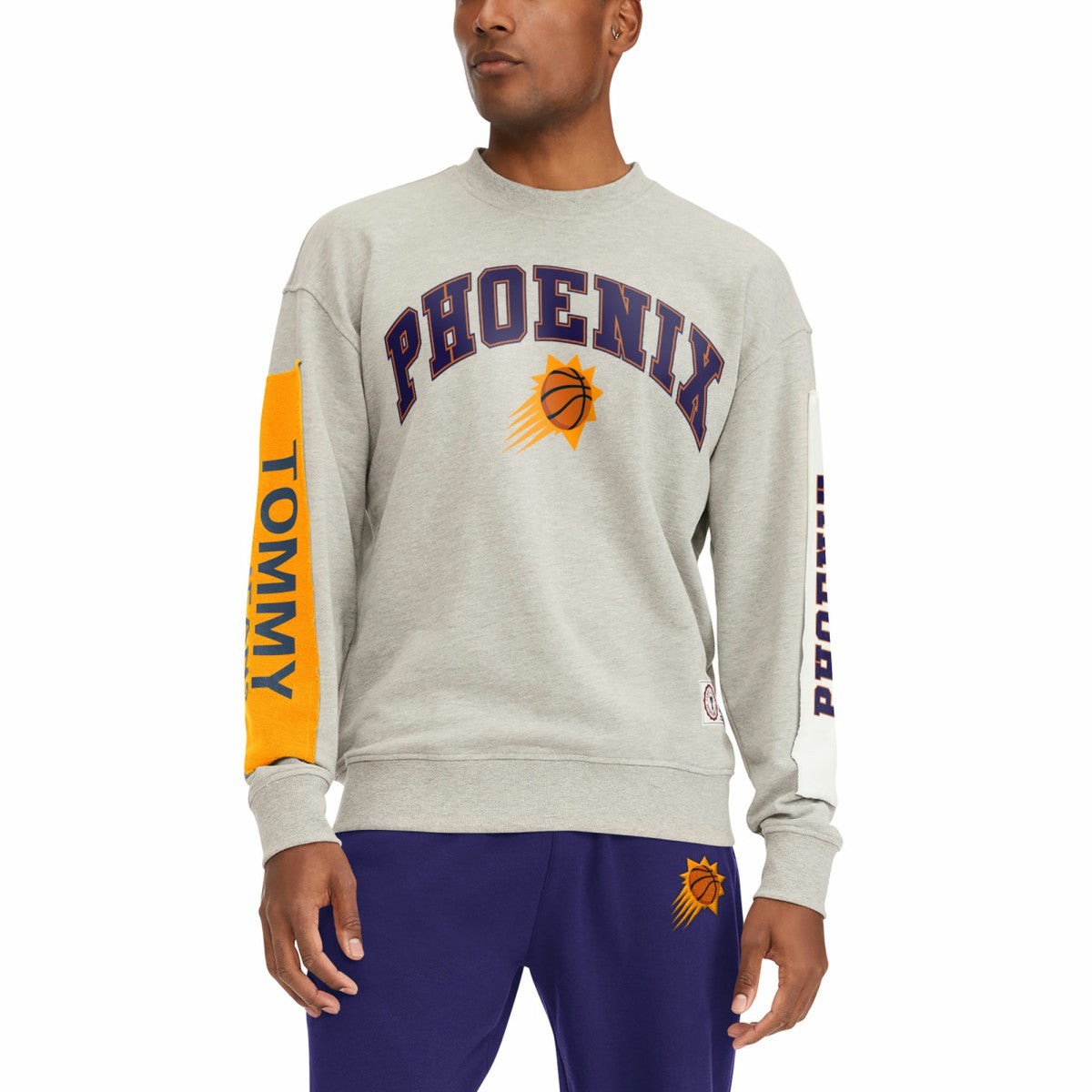 NBA - Phoenix Suns Tommy Jeans James Patch Pullover Sweatshirt - Gray