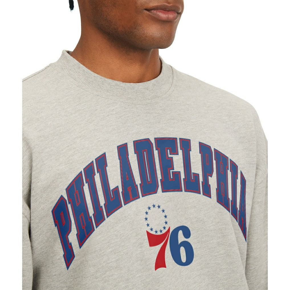 NBA - Philadelphia 76ers Tommy Jeans James Patch Pullover Sweatshirt - Gray