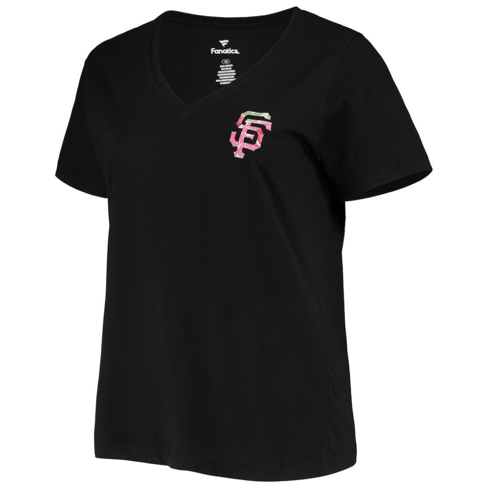 San Francisco Giants Women's Plus Size #1 Mom 2-Hit V-Neck T-Shirt Sale