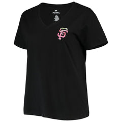 San Francisco Giants Women's Plus Size #1 Mom 2-Hit V-Neck T-Shirt Sale