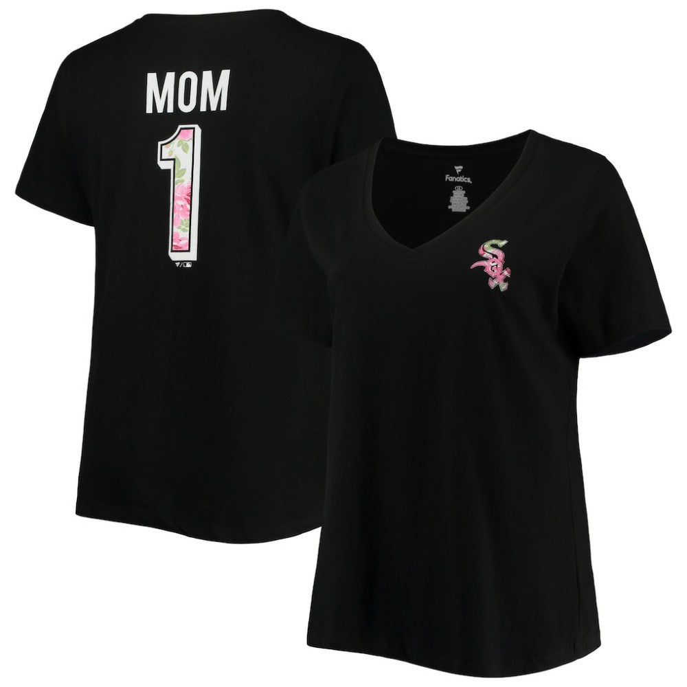 Chicago White Sox Women's Plus Size #1 Mom 2-Hit V-Neck T-Shirt discount