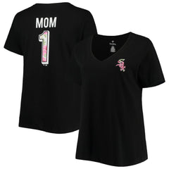 Chicago White Sox Women's Plus Size #1 Mom 2-Hit V-Neck T-Shirt discount