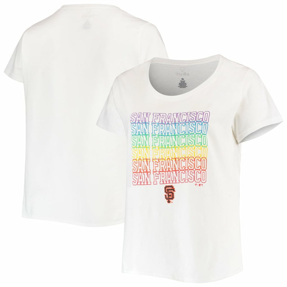 San Francisco Giants Women's Plus Size Pride Scoop Neck T-Shirt for sale