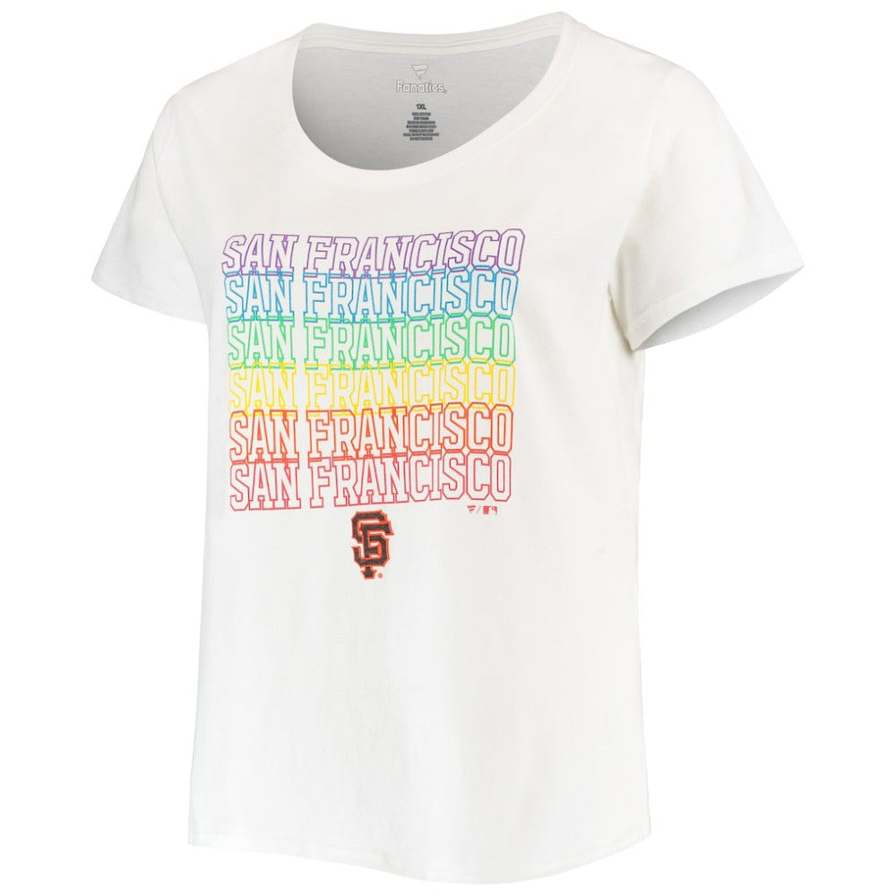 San Francisco Giants Women's Plus Size Pride Scoop Neck T-Shirt for sale