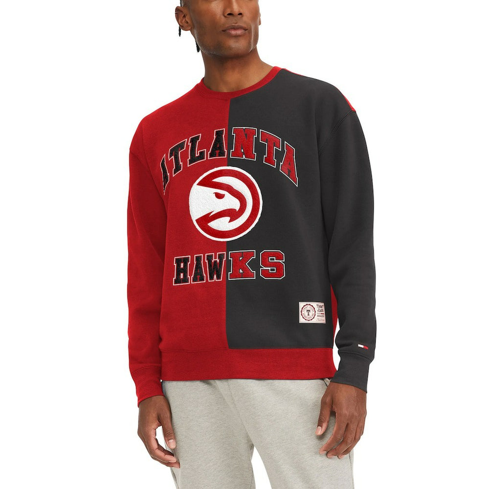 NBA - Atlanta Hawks Tommy Jeans Keith Split Pullover Sweatshirt - Red/Black
