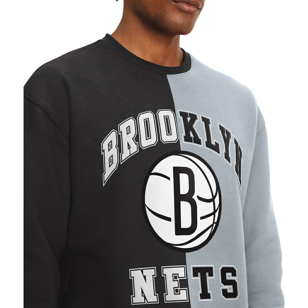 NBA - Brooklyn Nets Tommy Jeans Keith Split Pullover Sweatshirt - Black/White
