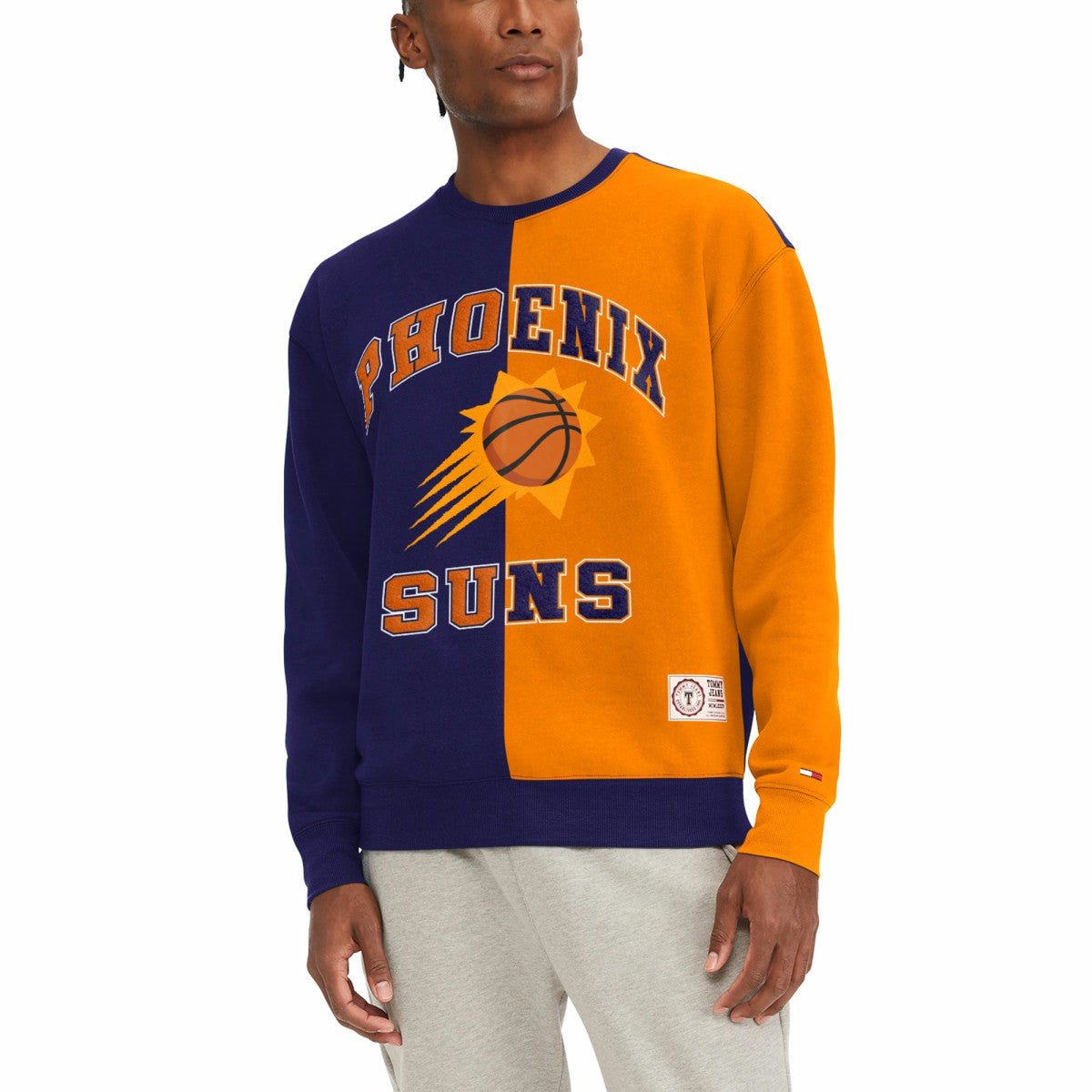 NBA - Phoenix Suns Tommy Jeans Keith Split Pullover Sweatshirt - Purple/Orange