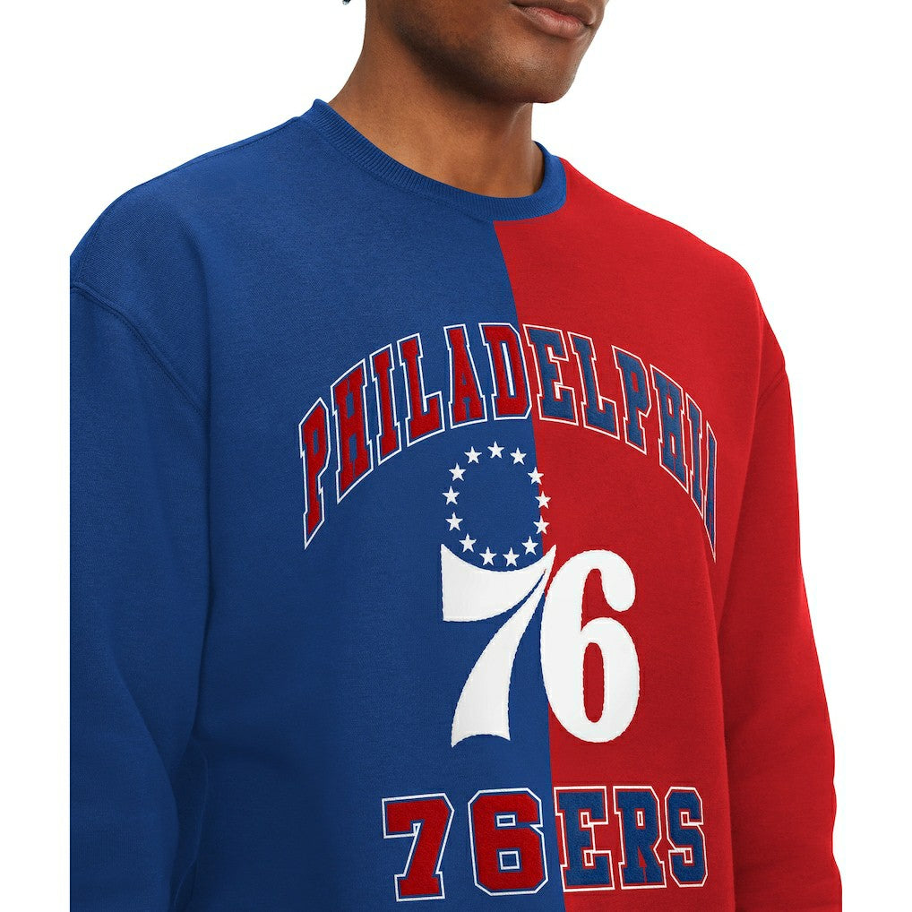 NBA - Philadelphia 76ers Tommy Jeans Keith Split Pullover Sweatshirt - Red/Royal