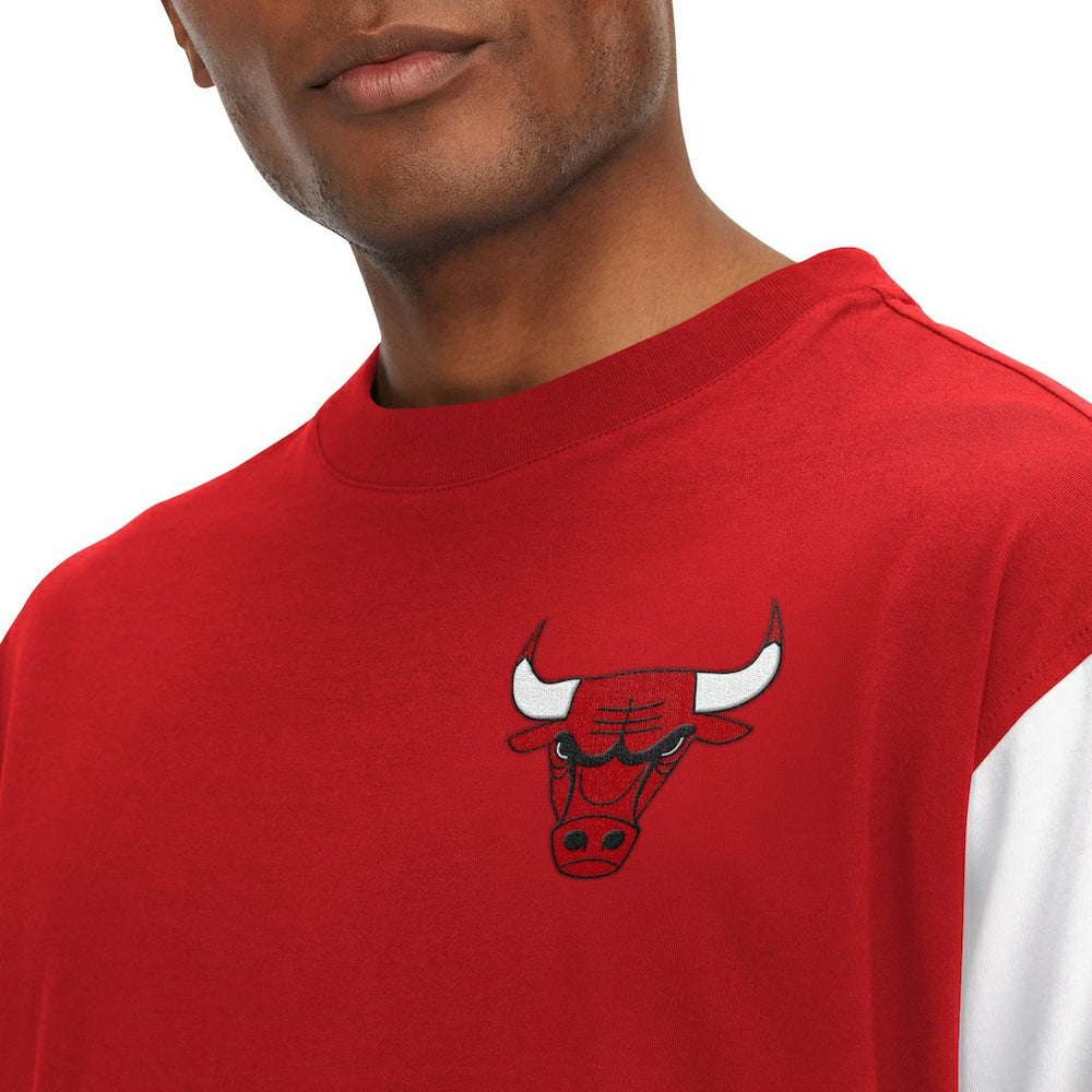 NBA - Chicago Bulls Tommy Jeans Richie Color Block Long Sleeve T-Shirt - Red