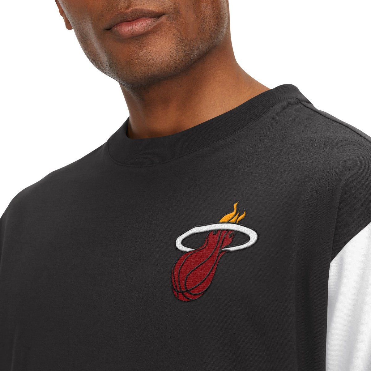 NBA - Miami Heat Tommy Jeans Richie Color Block Long Sleeve T-Shirt - Black
