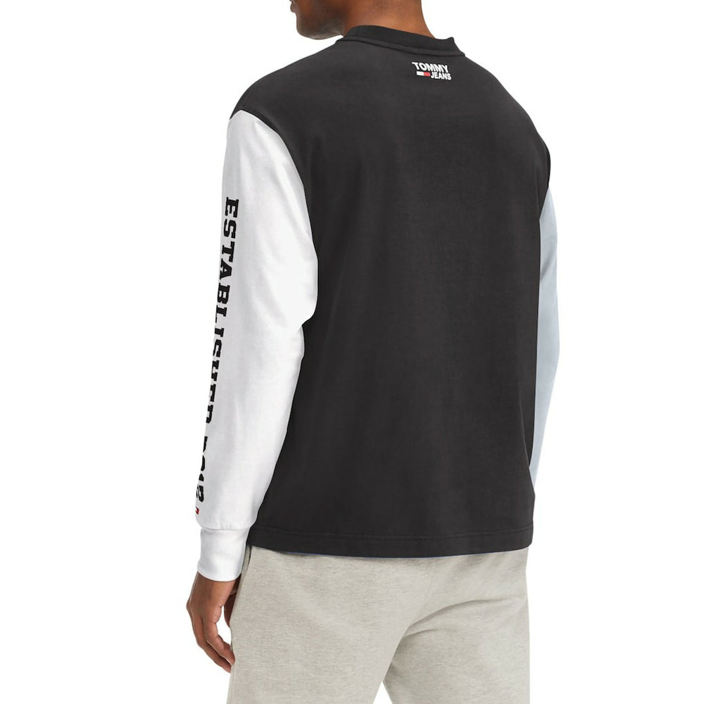 NBA - Brooklyn Nets Tommy Jeans Richie Color Block Long Sleeve T-Shirt - Black