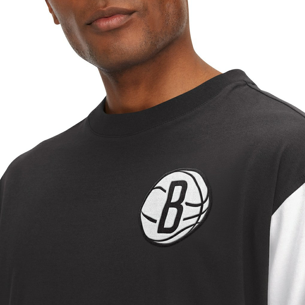 NBA - Brooklyn Nets Tommy Jeans Richie Color Block Long Sleeve T-Shirt - Black