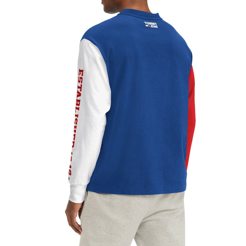 NBA - Philadelphia 76ers Tommy Jeans Richie Color Block Long Sleeve T-Shirt - Royal