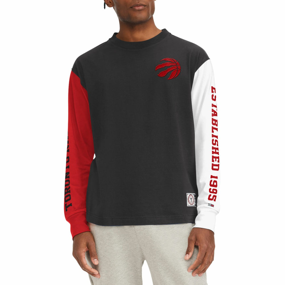 NBA - Toronto Raptors Tommy Jeans Richie Color Block Long Sleeve T-Shirt - Black