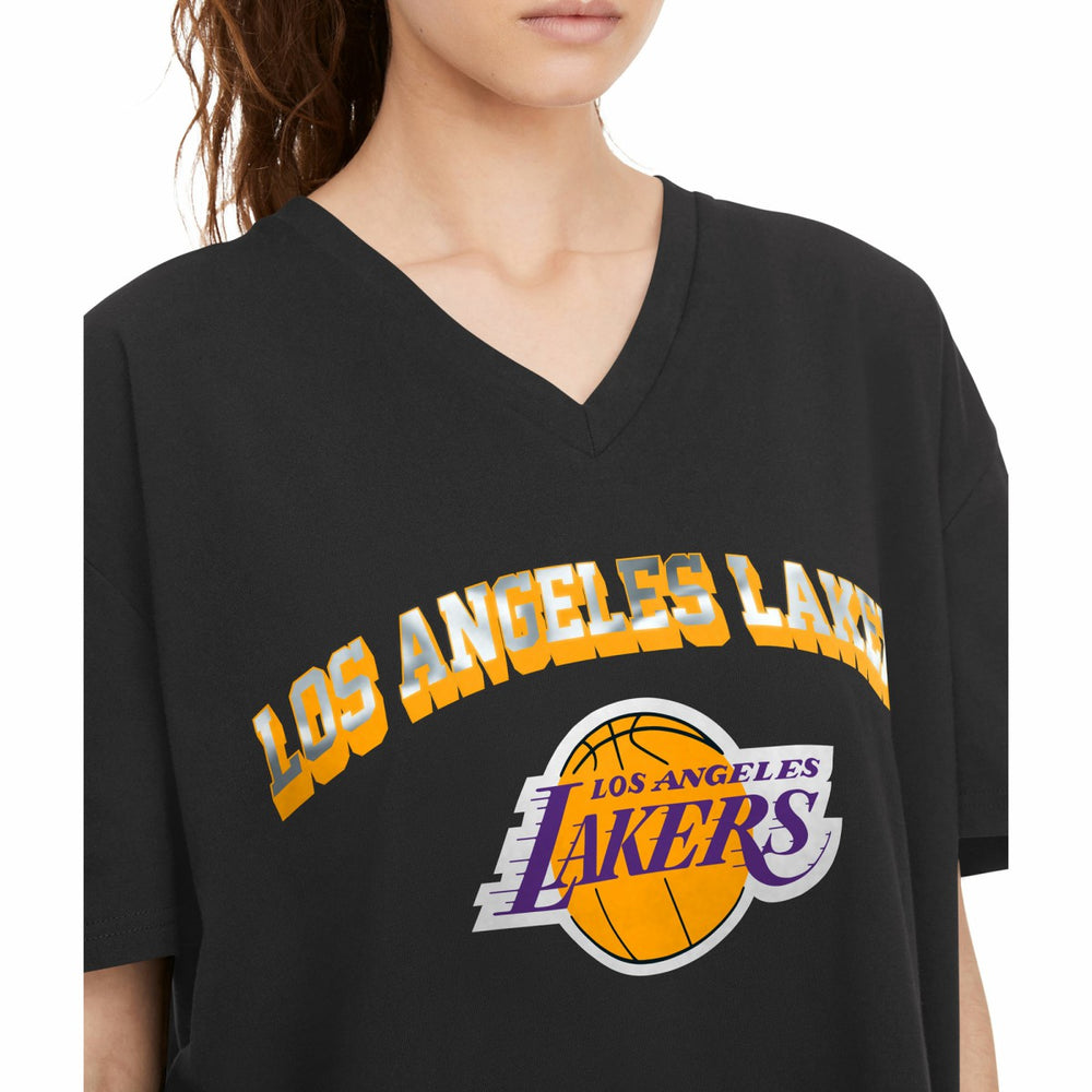 NBA - Los Angeles Lakers Tommy Jeans Women's Ashley V-Neck T-Shirt - Black