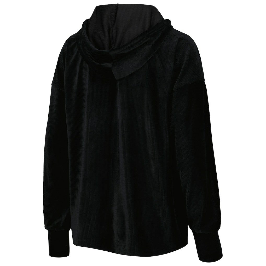 NBA - Chicago Bulls Touch Women's End Line Velour Pullover Hoodie - Black