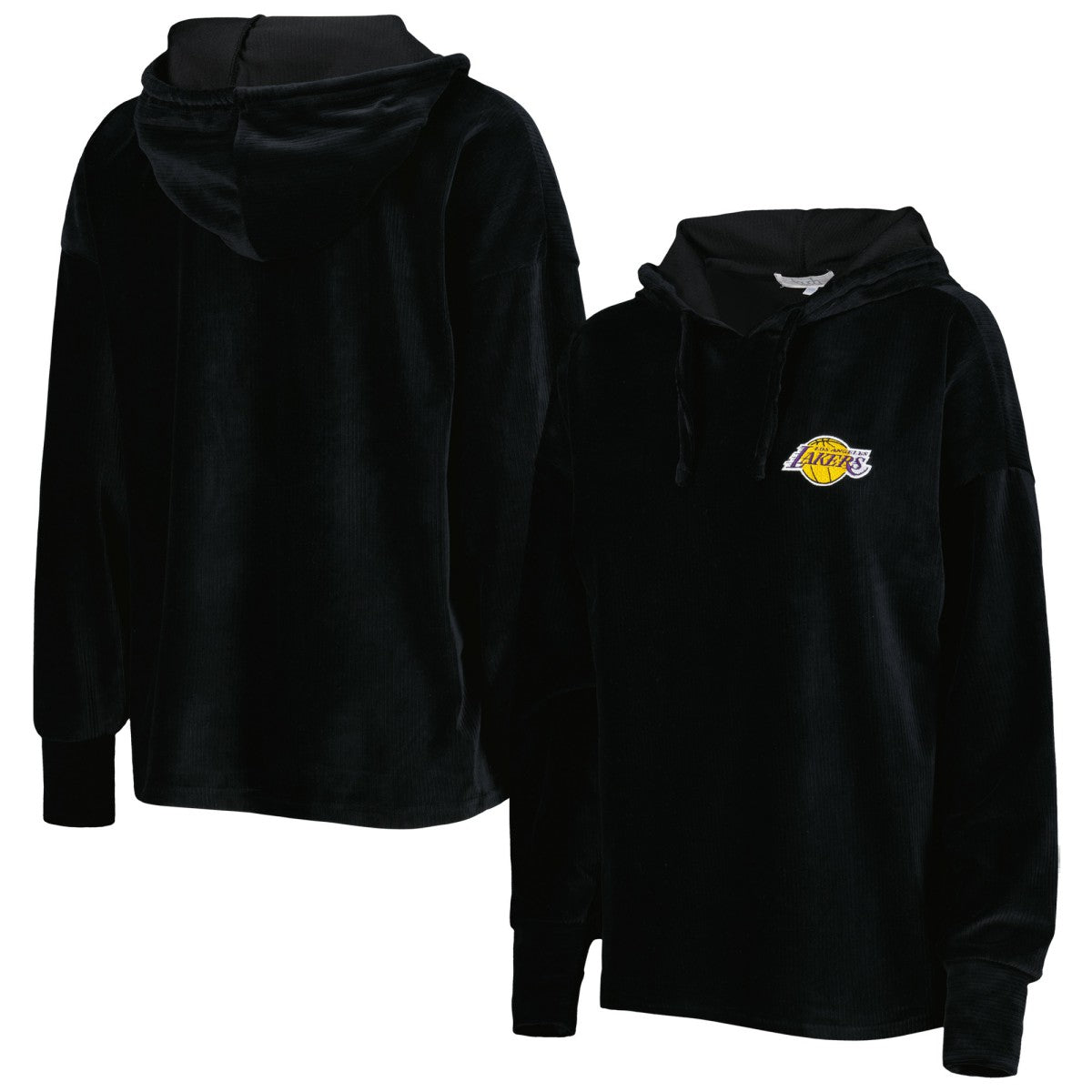 NBA - Los Angeles Lakers Touch Women's End Line Velour Pullover Hoodie - Black