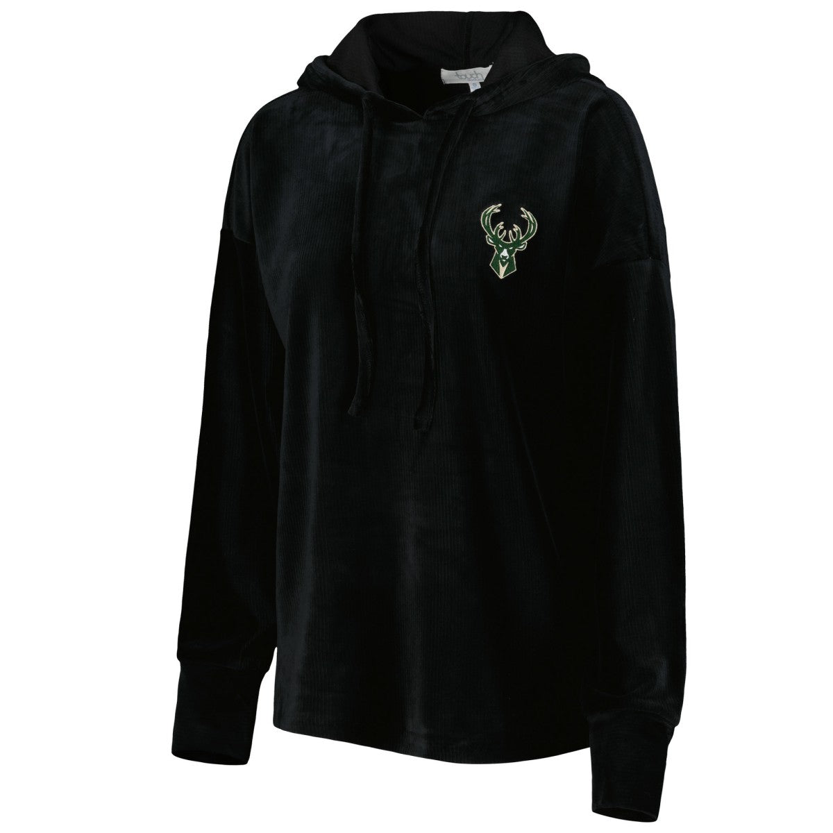 NBA - Milwaukee Bucks Touch Women's End Line Velour Pullover Hoodie - Black
