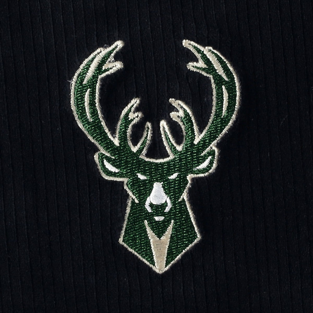 NBA - Milwaukee Bucks Touch Women's End Line Velour Pullover Hoodie - Black