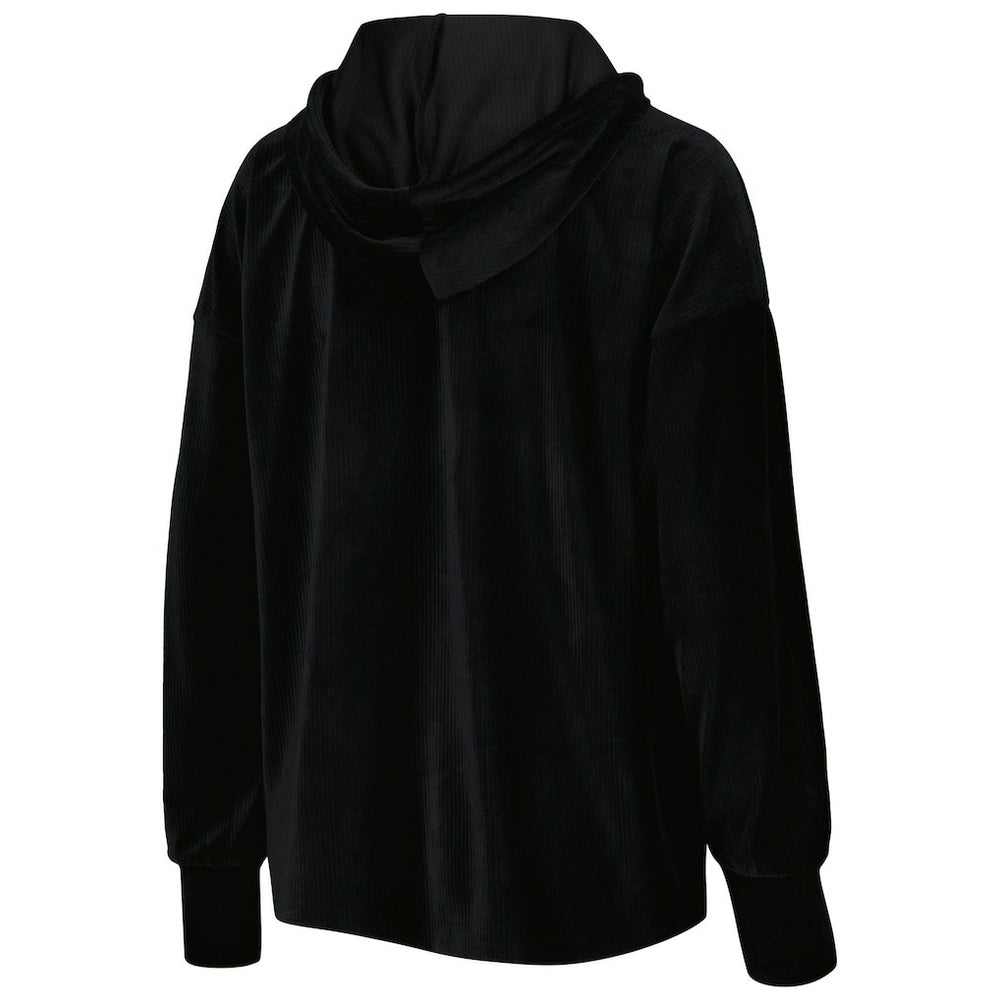 NBA - Brooklyn Nets Touch Women's End Line Velour Pullover Hoodie - Black