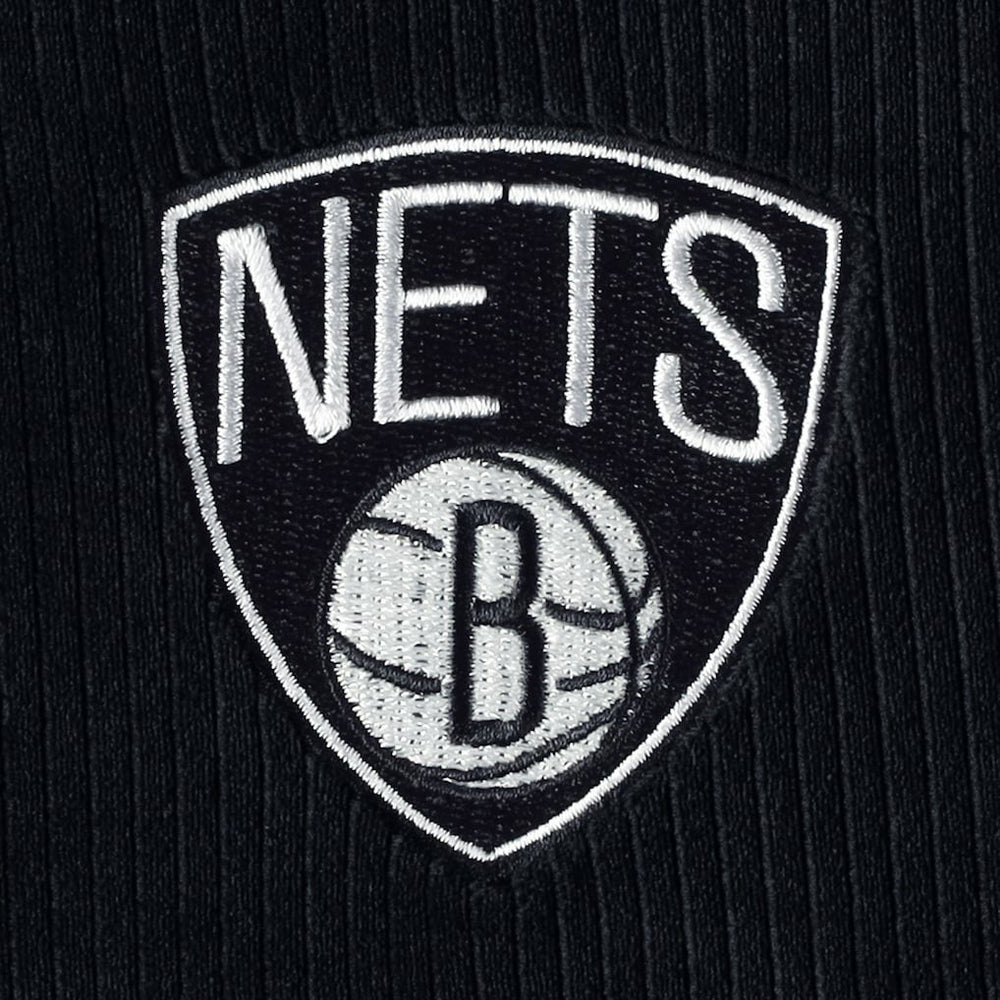NBA - Brooklyn Nets Touch Women's End Line Velour Pullover Hoodie - Black