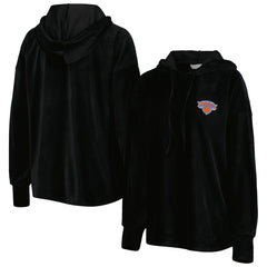 NBA - New York Knicks Touch Women's End Line Velour Pullover Hoodie - Black