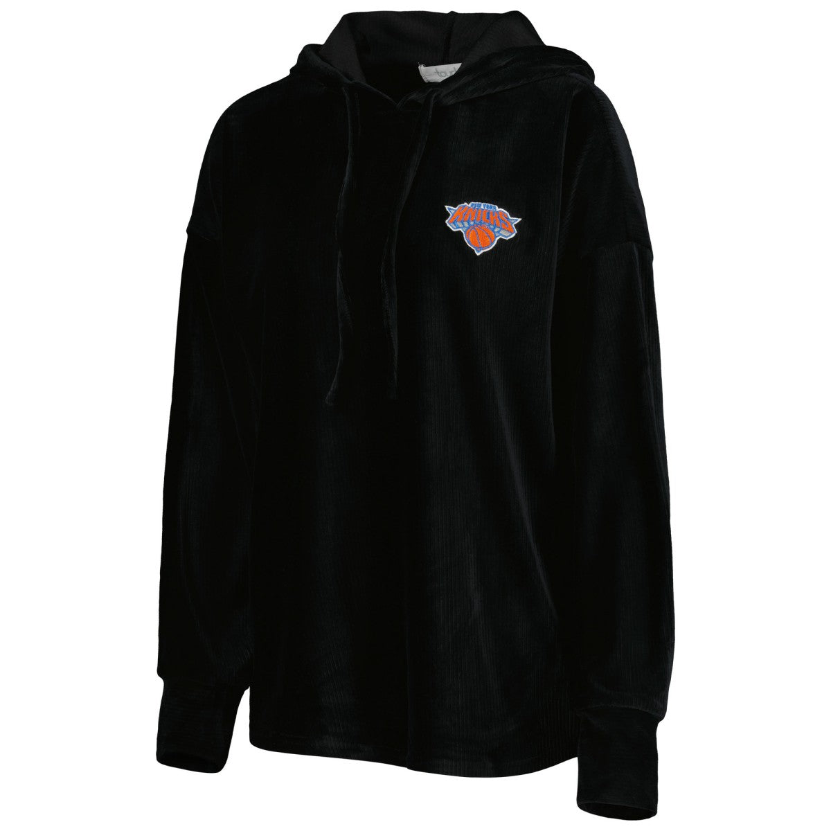 NBA - New York Knicks Touch Women's End Line Velour Pullover Hoodie - Black