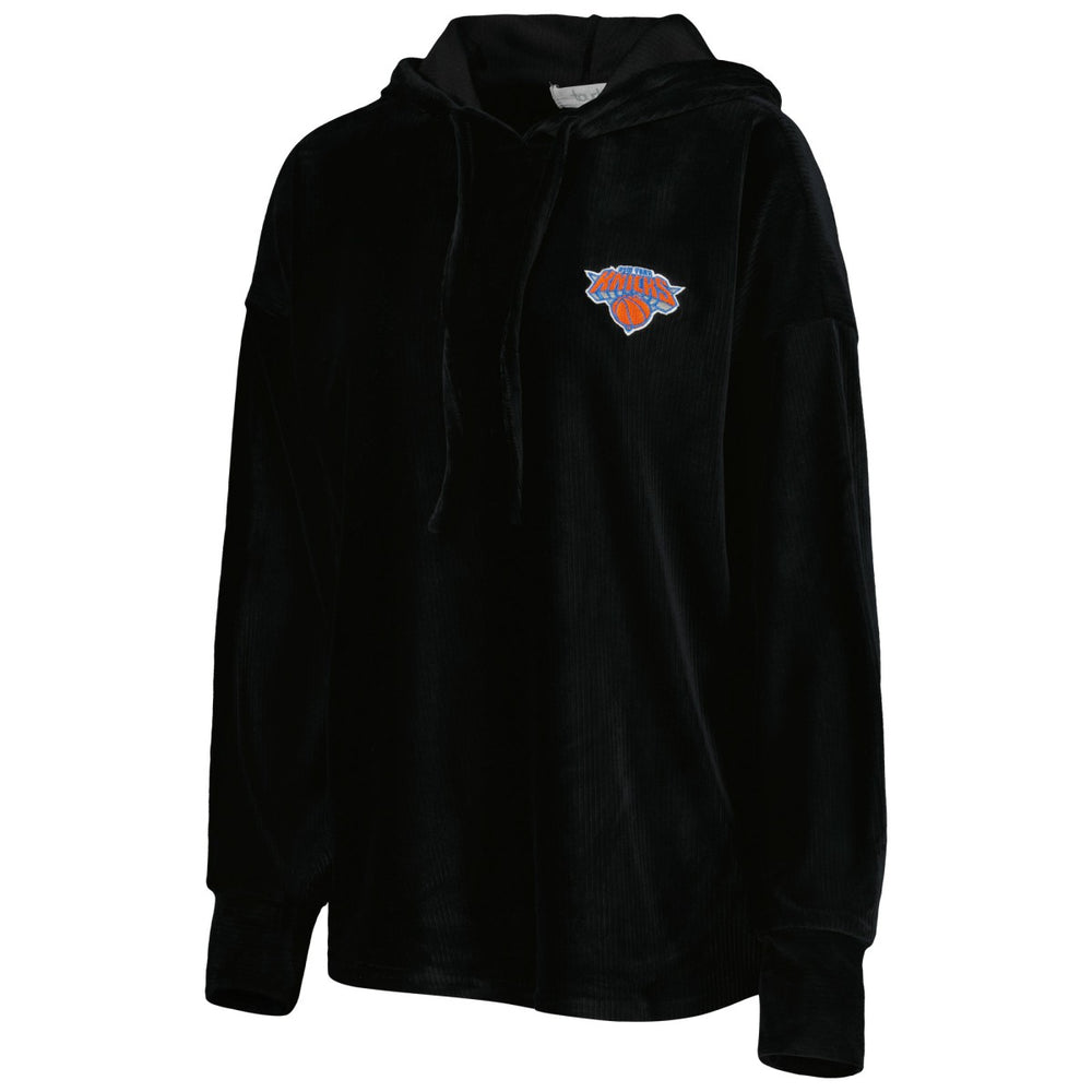 NBA - New York Knicks Touch Women's End Line Velour Pullover Hoodie - Black