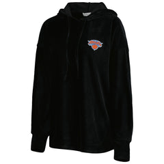NBA - New York Knicks Touch Women's End Line Velour Pullover Hoodie - Black