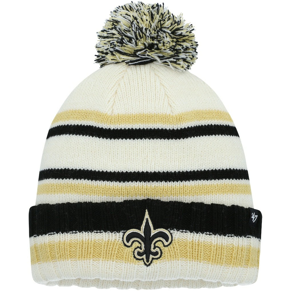 New Orleans Saints '47 Youth Driftway Cuffed Knit with Pom Cream - 47 brand
