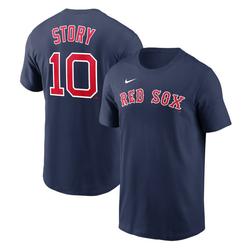 Trevor Story Boston Red Sox Nike Name & Number T-Shirt On Sale