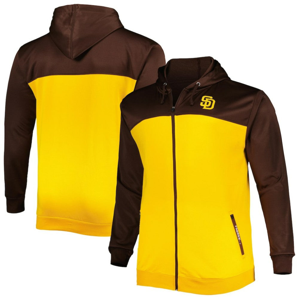 San Diego Padres Big & Tall Yoke Full-Zip Hoodie Lifestyle