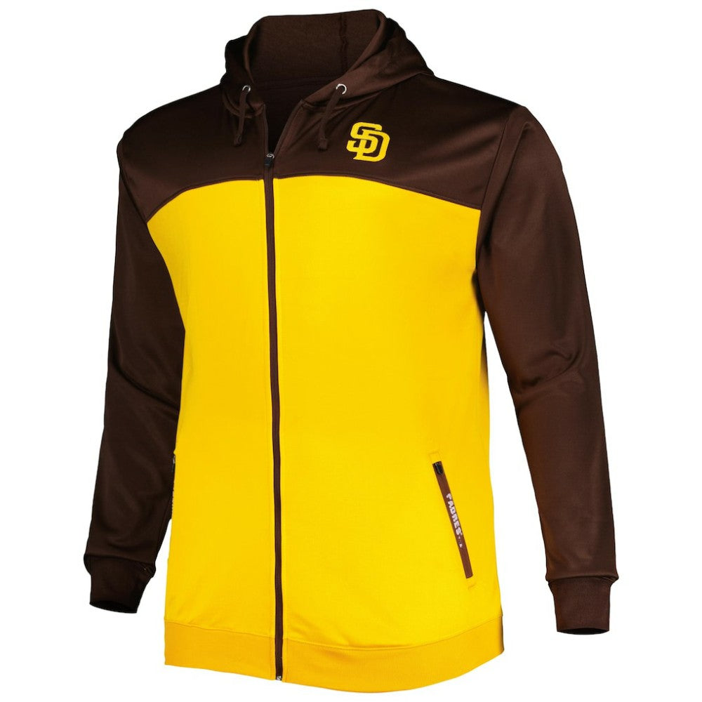 San Diego Padres Big & Tall Yoke Full-Zip Hoodie Lifestyle