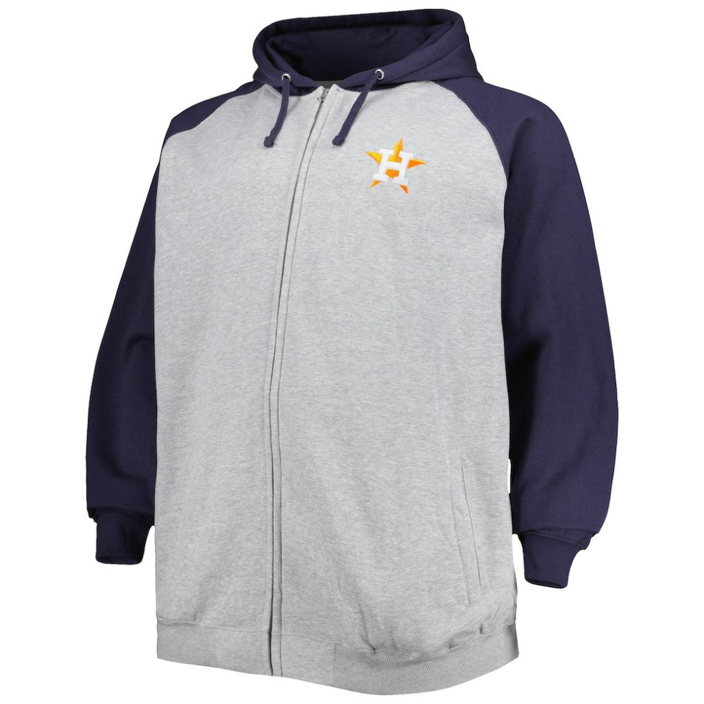 Houston Astros Big & Tall Raglan Full-Zip Hoodie Online
