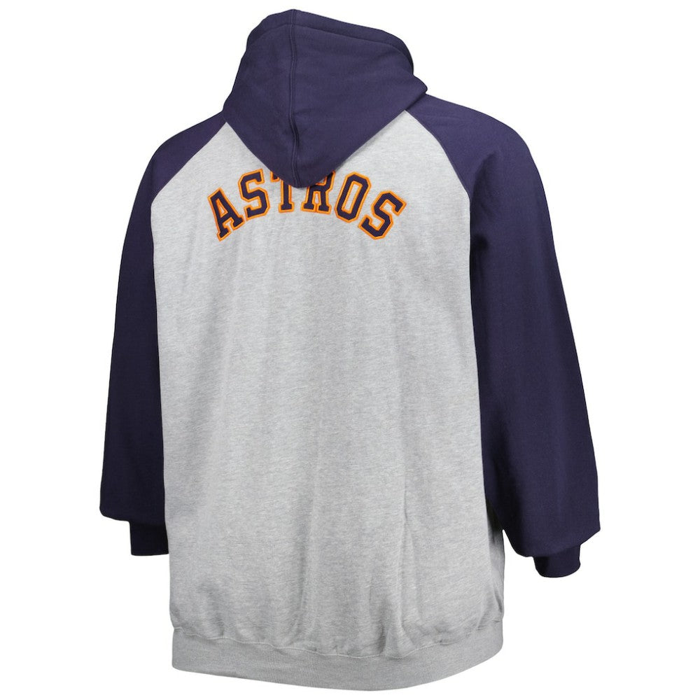 Houston Astros Big & Tall Raglan Full-Zip Hoodie Online