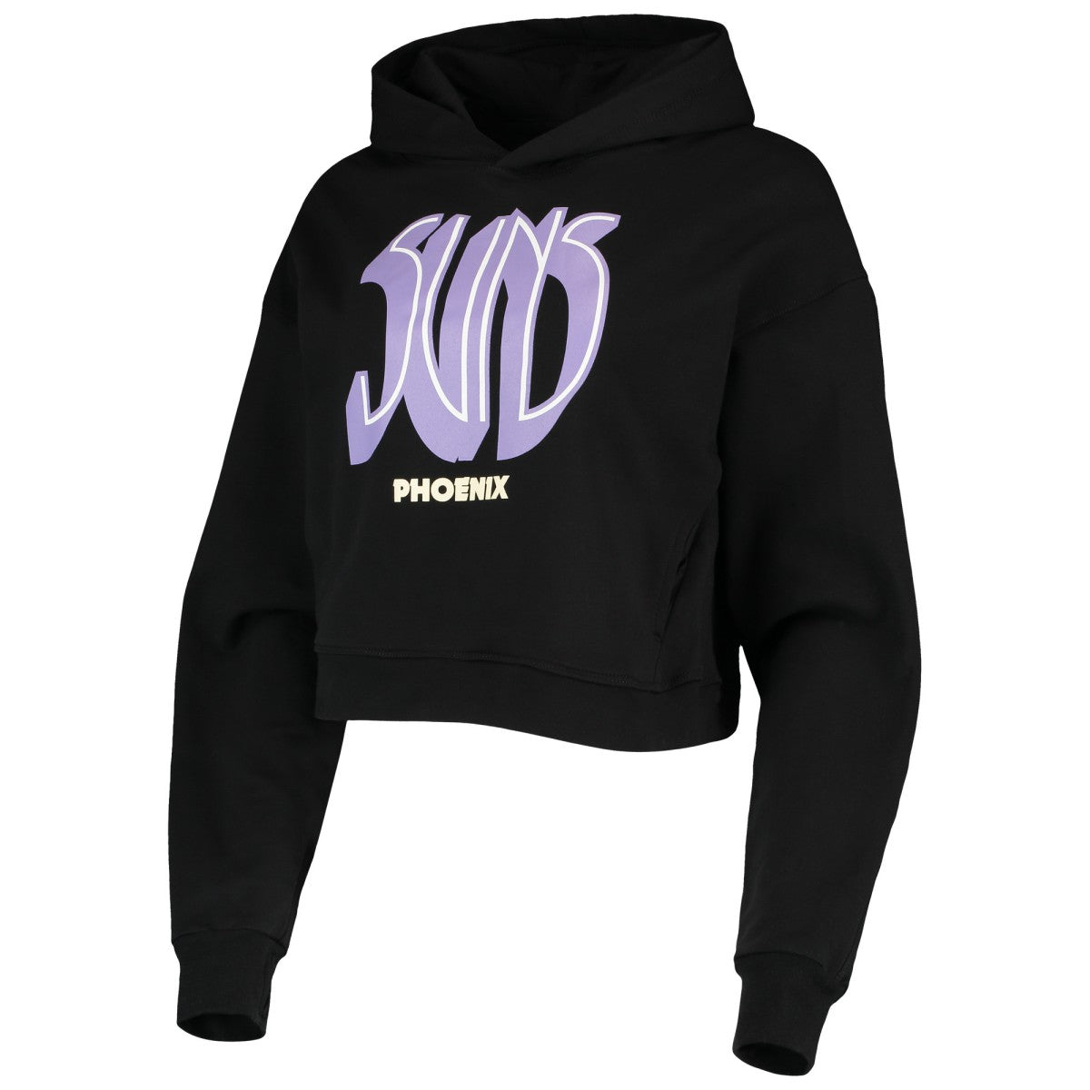 NBA - Phoenix Suns Lusso Women's Layla World Tour Cropped Pullover Hoodie - Black