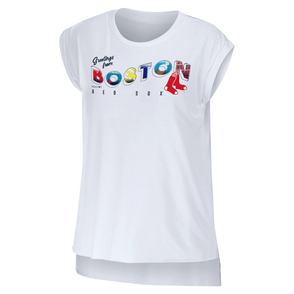 Boston Red Sox WEAR by Erin Andrews Women's Greetings From T-Shirt Online