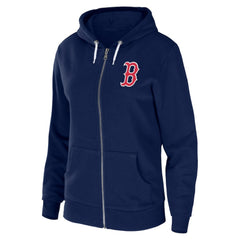 Boston Red Sox WEAR by Erin Andrews Women's Sponge Fleece Full-Zip Hoodie Sale